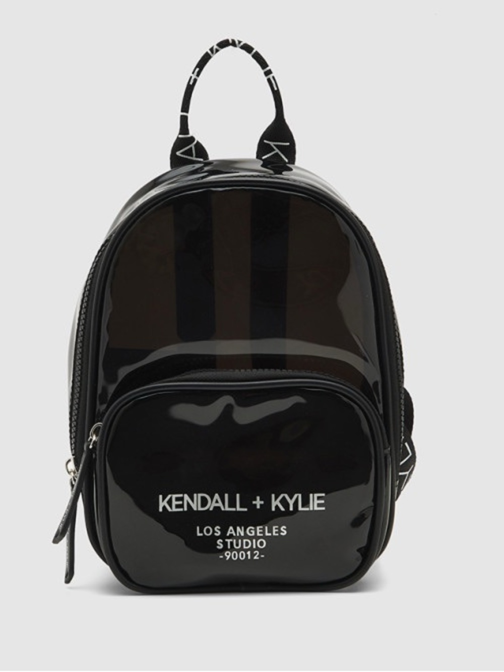 Kendall & Kylie Glossy Black Mini Backpack